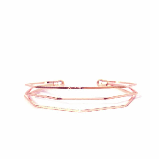 Elegant Women’s Hexagon Rose Gold Bracelet Minimalist and Stylish Jewelry Accessory