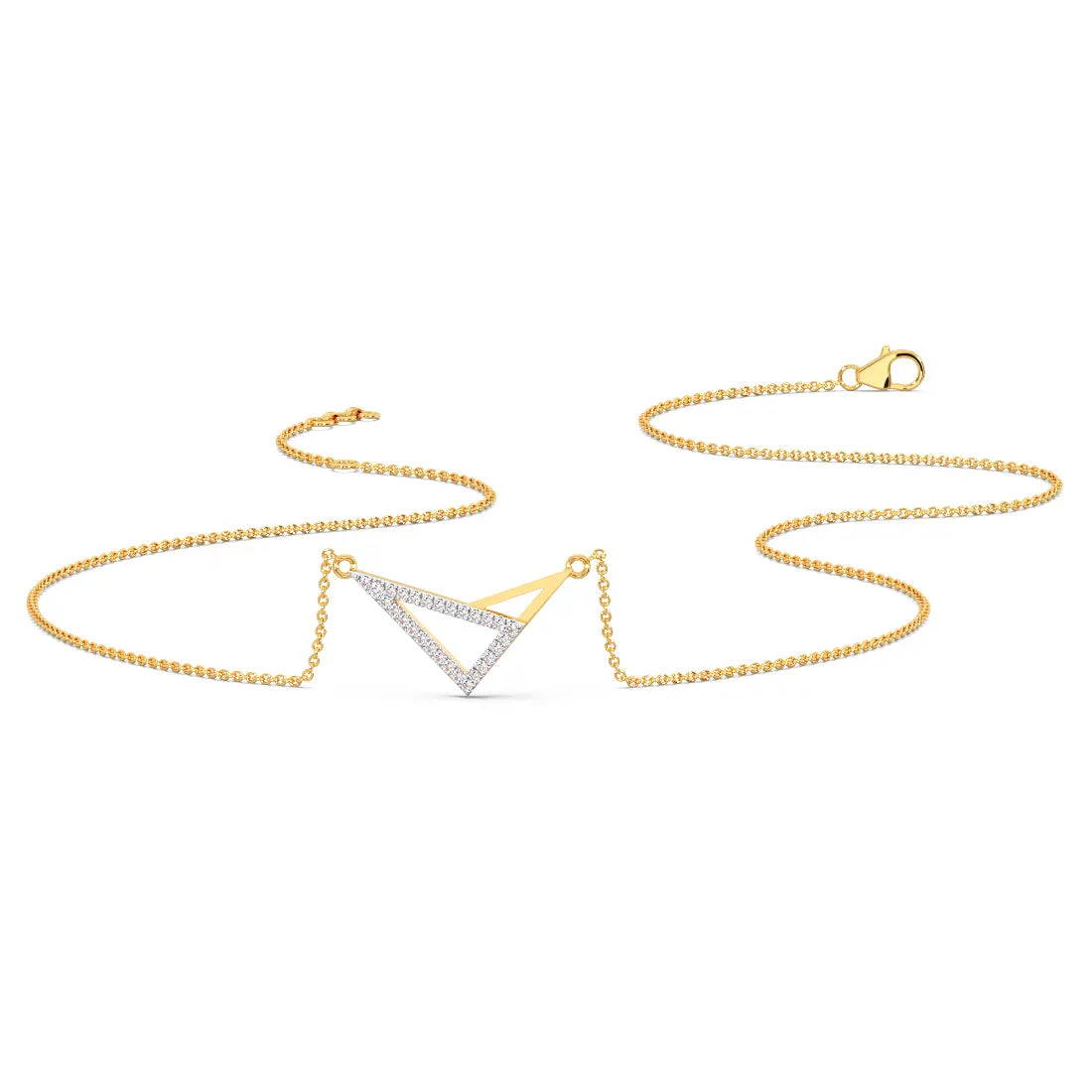 Elegant Diamond Pendant Necklace with Sleek Hallie Design