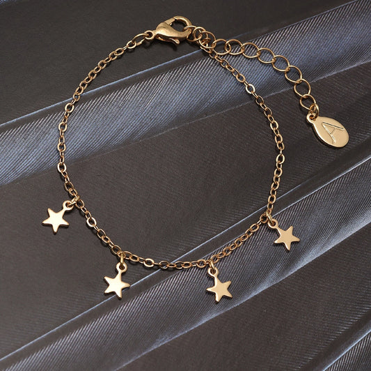 Classy Gold Women’s Bracelet with Star Inspired Design