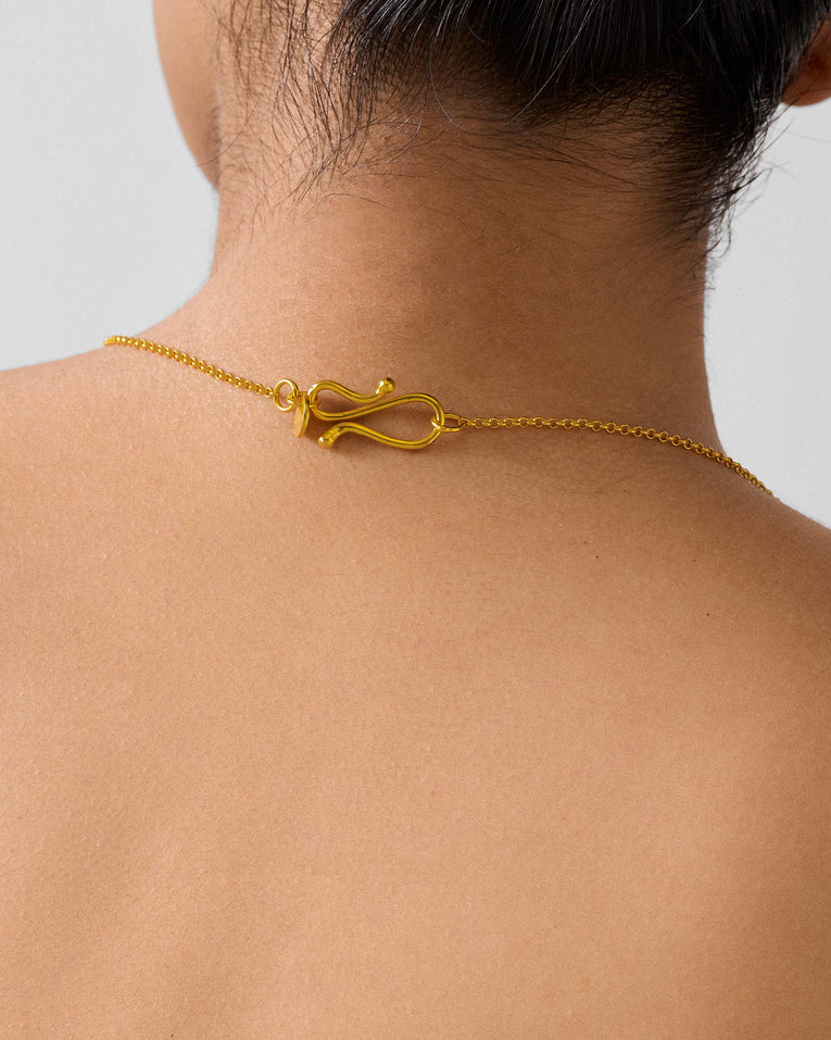 Minimalist Moondust Necklace in Gold Elegant and Comfortable Jewelry Accessory