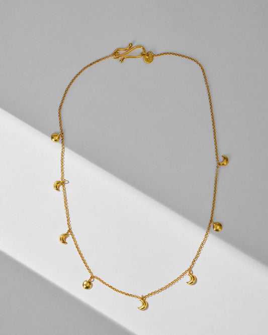 Minimalist Moondust Necklace in Gold Elegant and Comfortable Jewelry Accessory