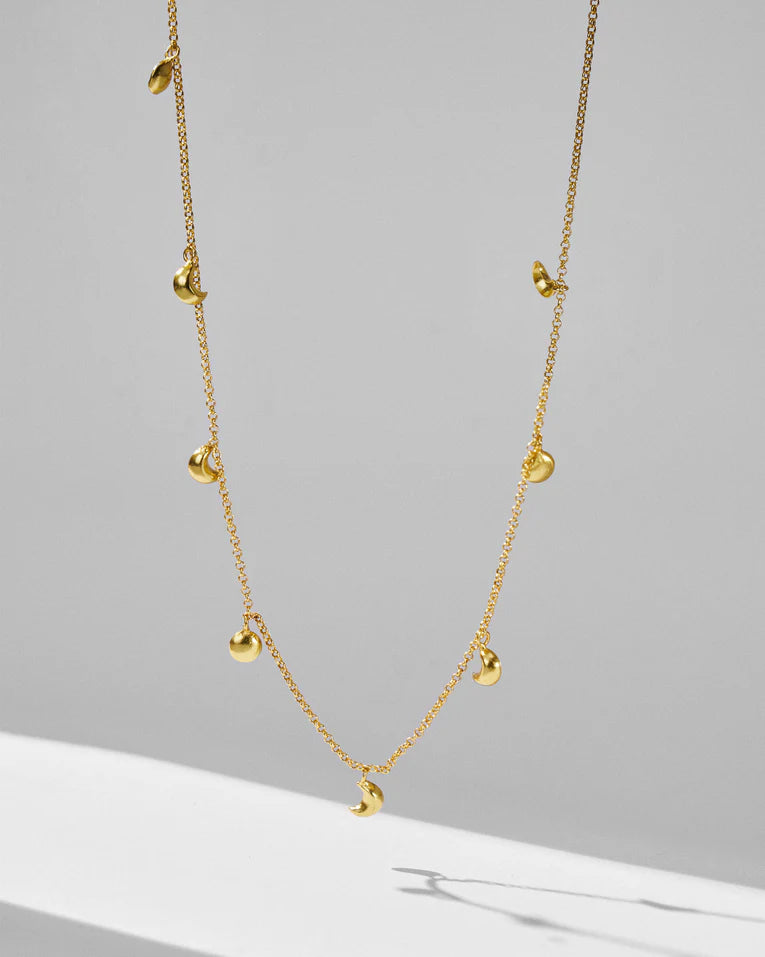 Minimalist Moondust Necklace in Gold Elegant and Comfortable Jewelry Accessory