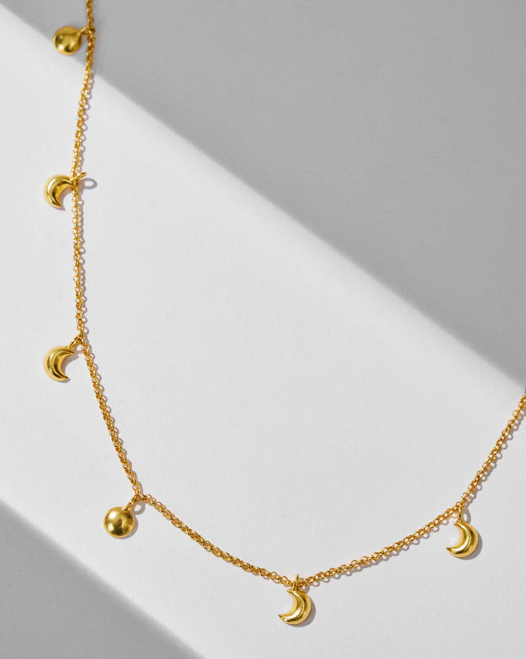 Minimalist Moondust Necklace in Gold Elegant and Comfortable Jewelry Accessory