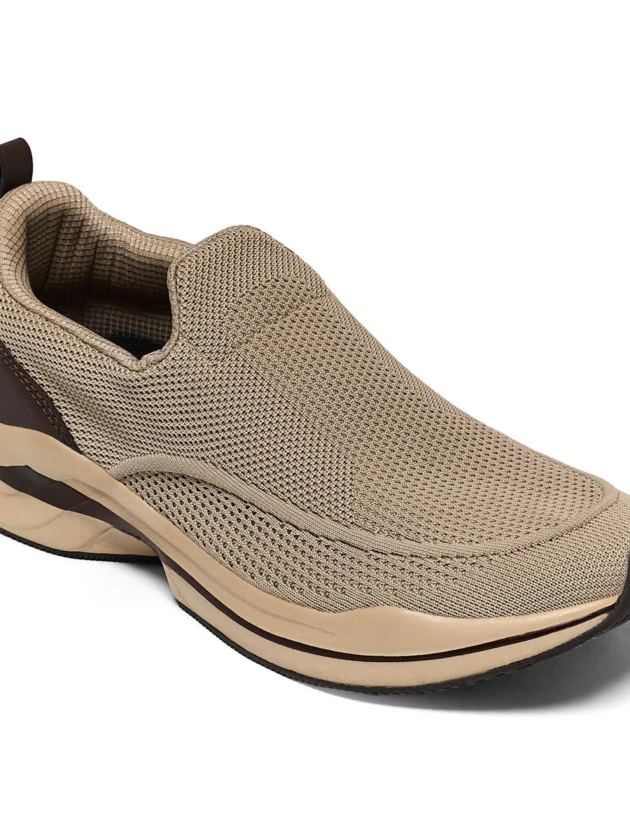 Men’s Beige Walking Sneakers Stylish and Durable Footwear