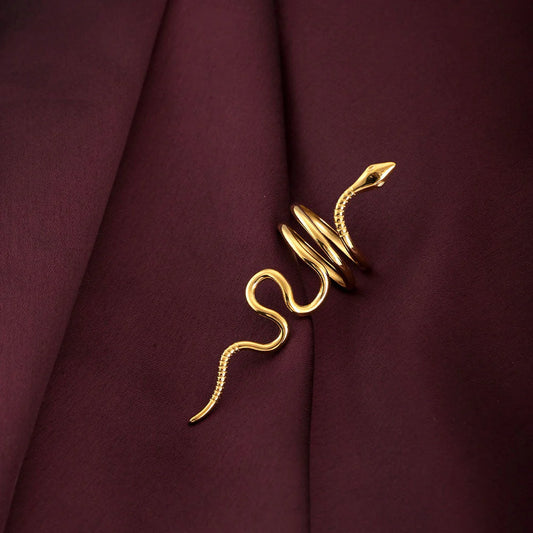 Intricate Golden Serpent Ring for Women Perfect for Evening and Party Looks