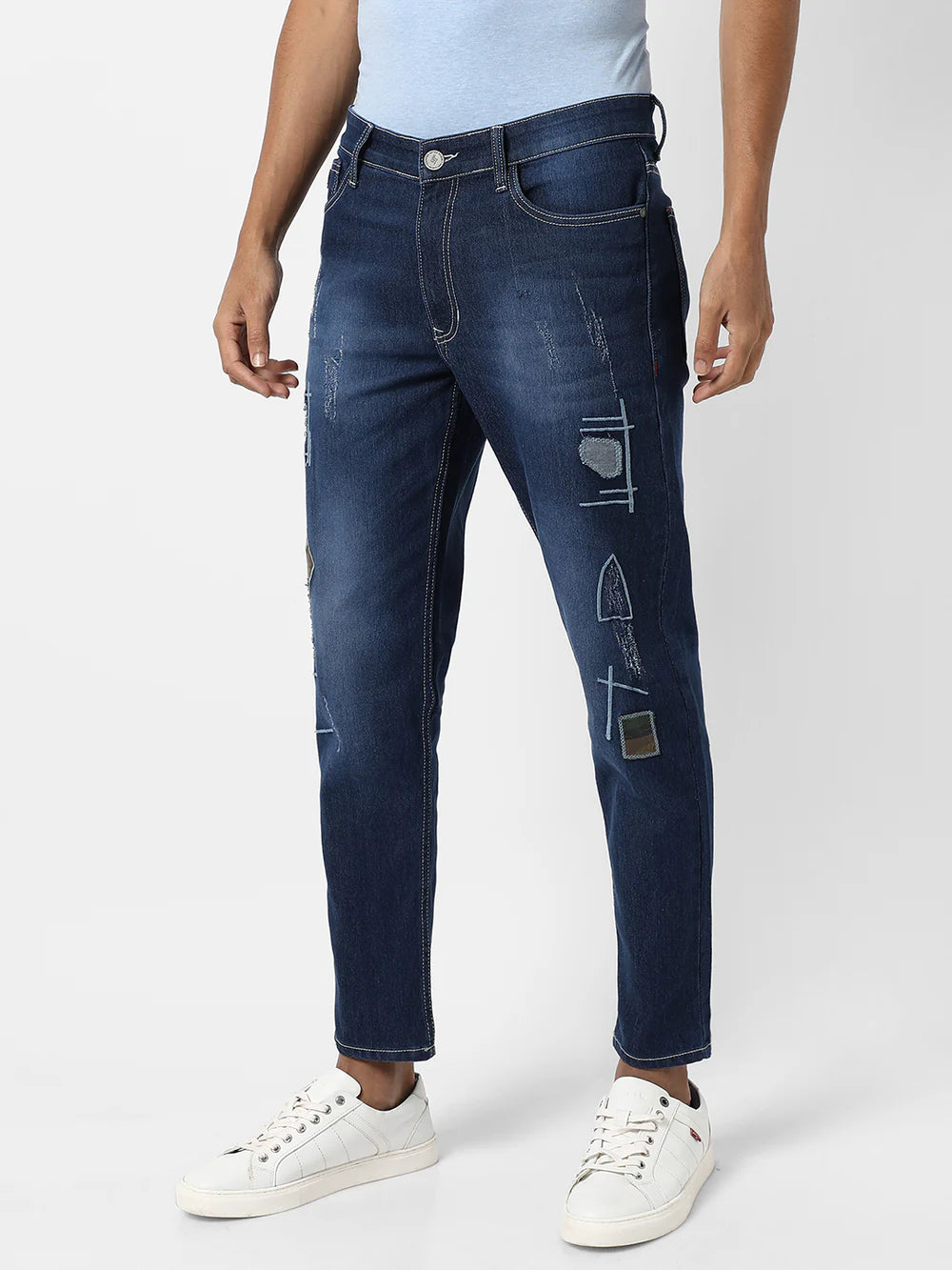 Fashionable Embroidered Denim Jeans for Men Everyday Outfits