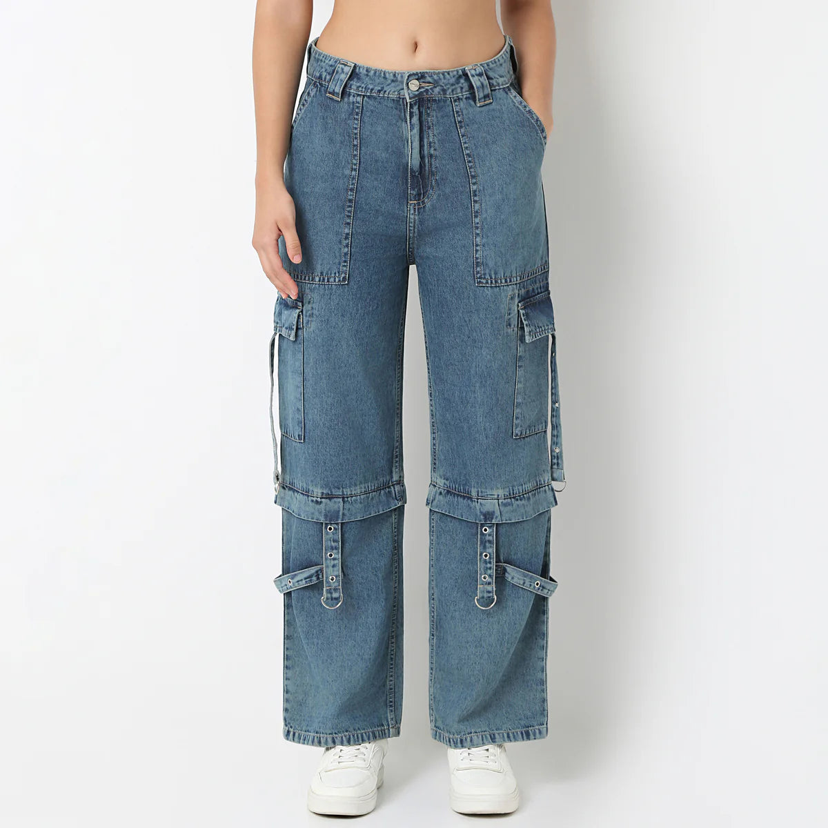 Multi Pocket Tinted Street Cargo Pants for Women Perfect for Casual Everyday Fashion Looks