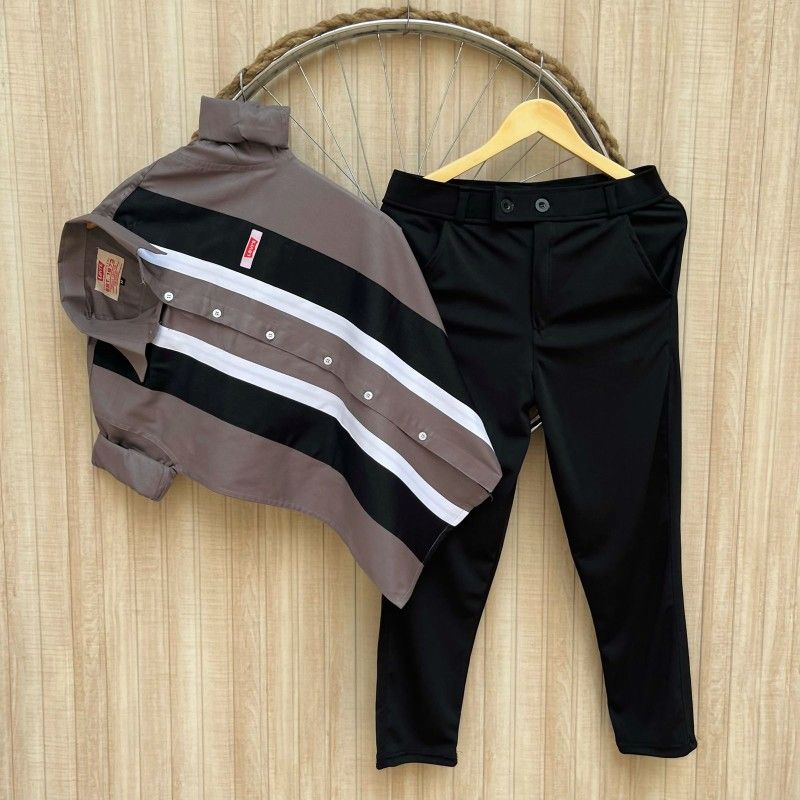 Premium Men’s Cotton Designer Shirt and Lycra Pant Combo for Trendy Casual Look