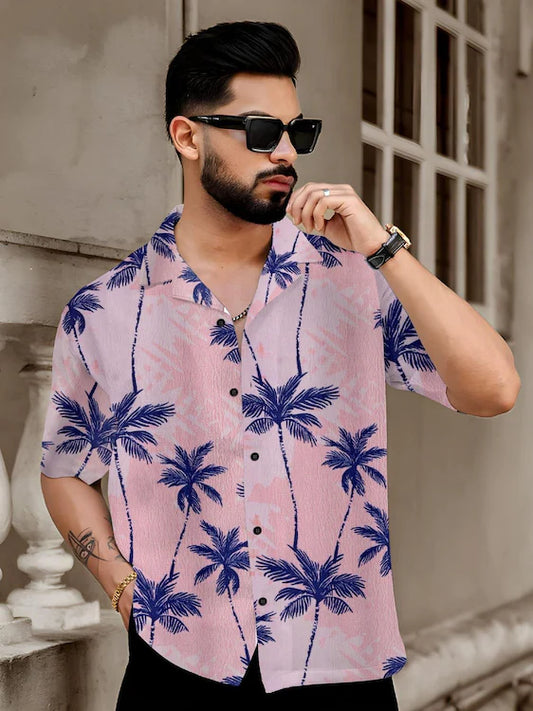 Comfort Fit Half Sleeve Shirt for Men Lightweight and Breathable Ideal for Holiday Outings and Weekend Fun