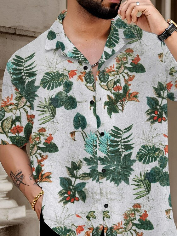 Casual Men’s Half Sleeve Shirt Lightweight Comfort Fit Perfect for Beach Trips Holiday Outings and Daily Wear