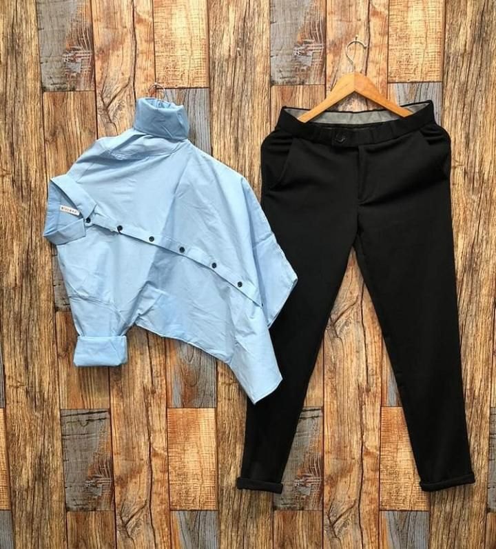 Premium Men’s Cotton Lycra Plain Shirt with Trouser Set Ideal for Business and Special Occasions