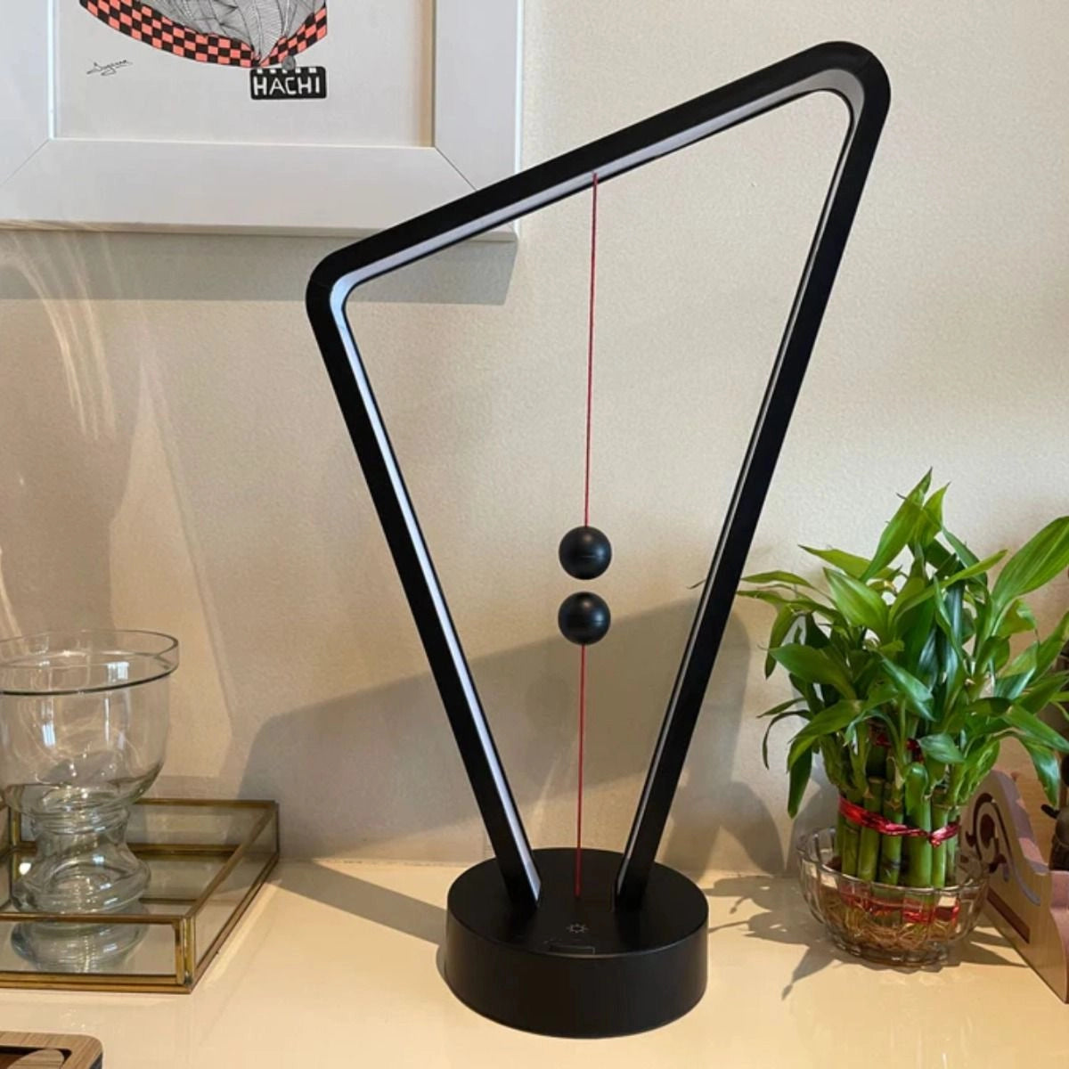 Black Assymetrix II Magnetic LED Desk Lamp Stylish Functional and Space-Saving Design