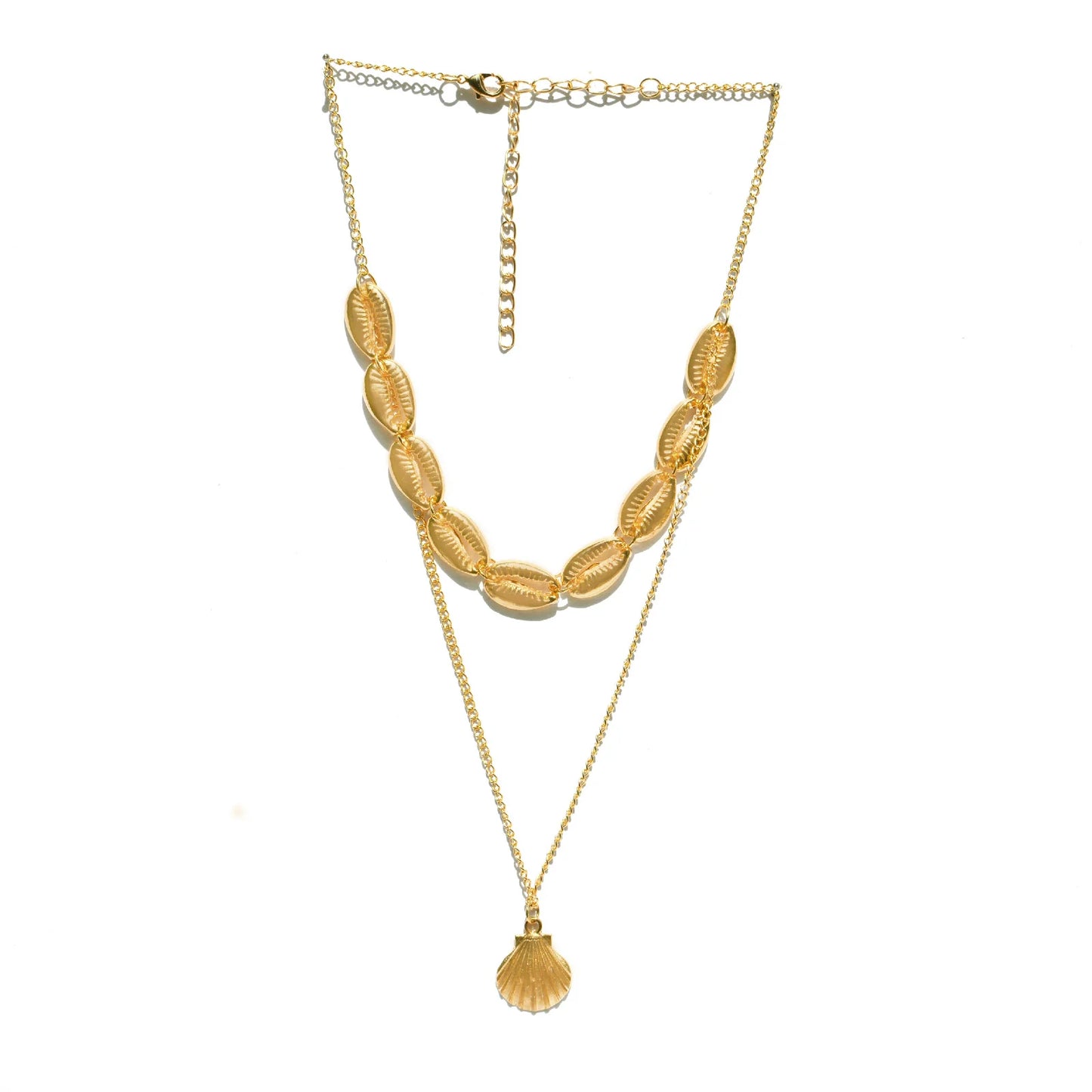 Fashionable Sea Shell Layer Necklace for Casual and Party Wear