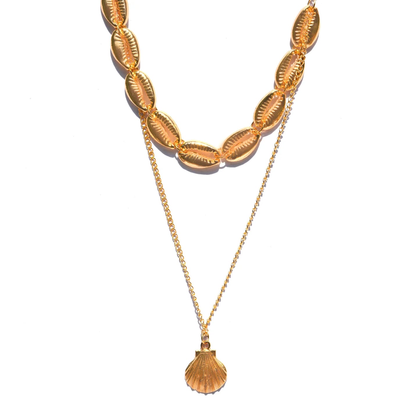 Fashionable Sea Shell Layer Necklace for Casual and Party Wear
