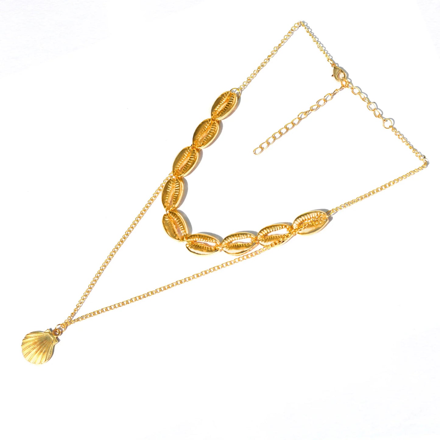 Fashionable Sea Shell Layer Necklace for Casual and Party Wear