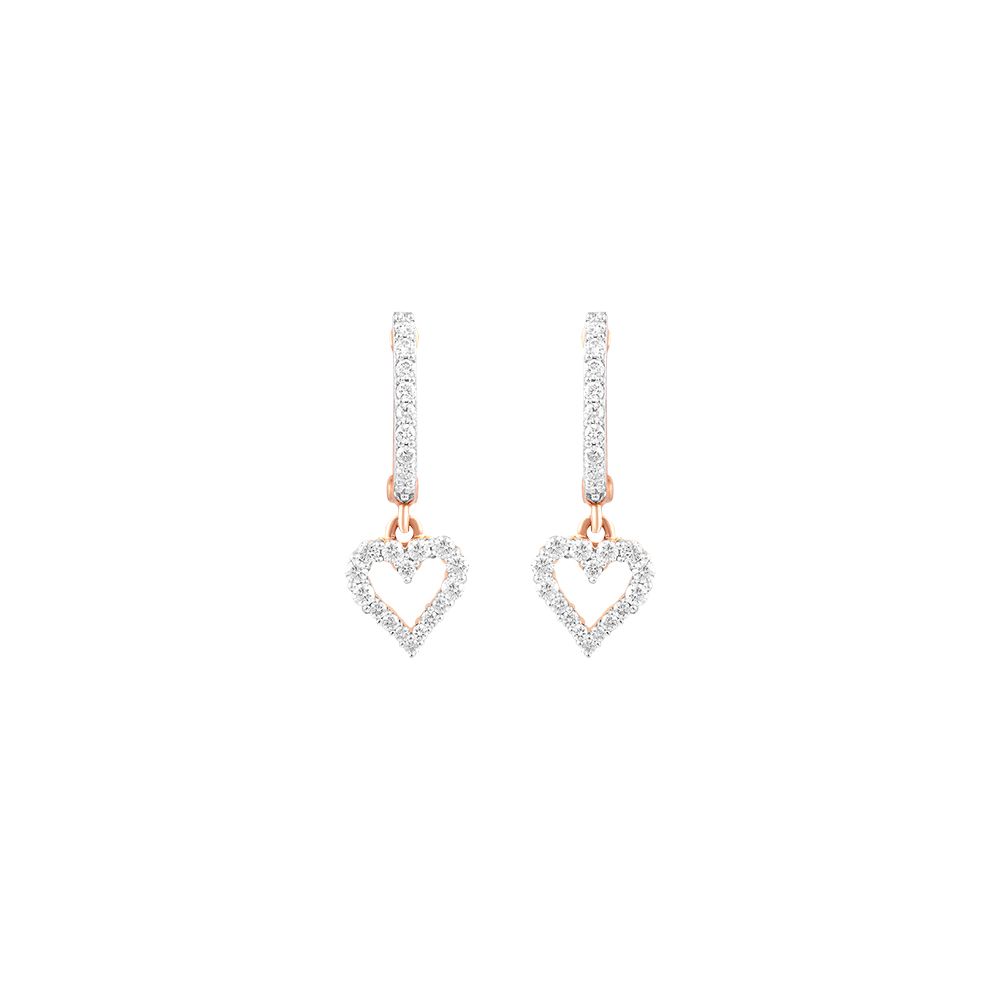 Stunning Heart Diamond Jewellery Set with Pendant and Earrings