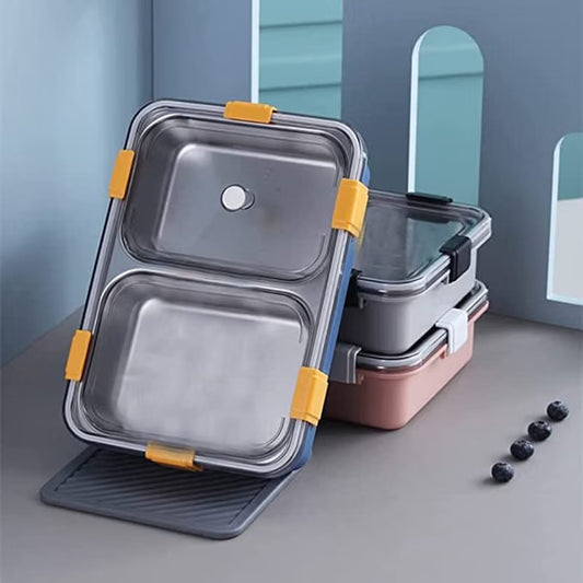 Single Piece Reheatable Lunch Box with Compartments Assorted Colors for Easy Meal Storage